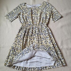 Horse Print Pleated Midi Dress Women's Size 8 Short Sleeve Lined By Cremieux